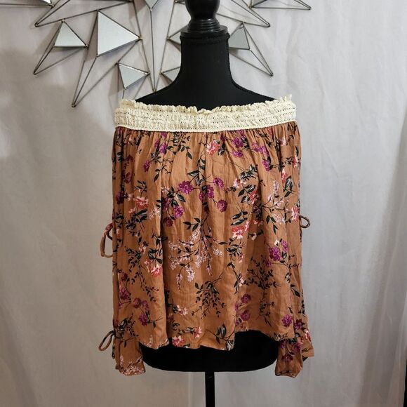 Umgee floral off the shoulder top for women, size M - Picture 1 of 10